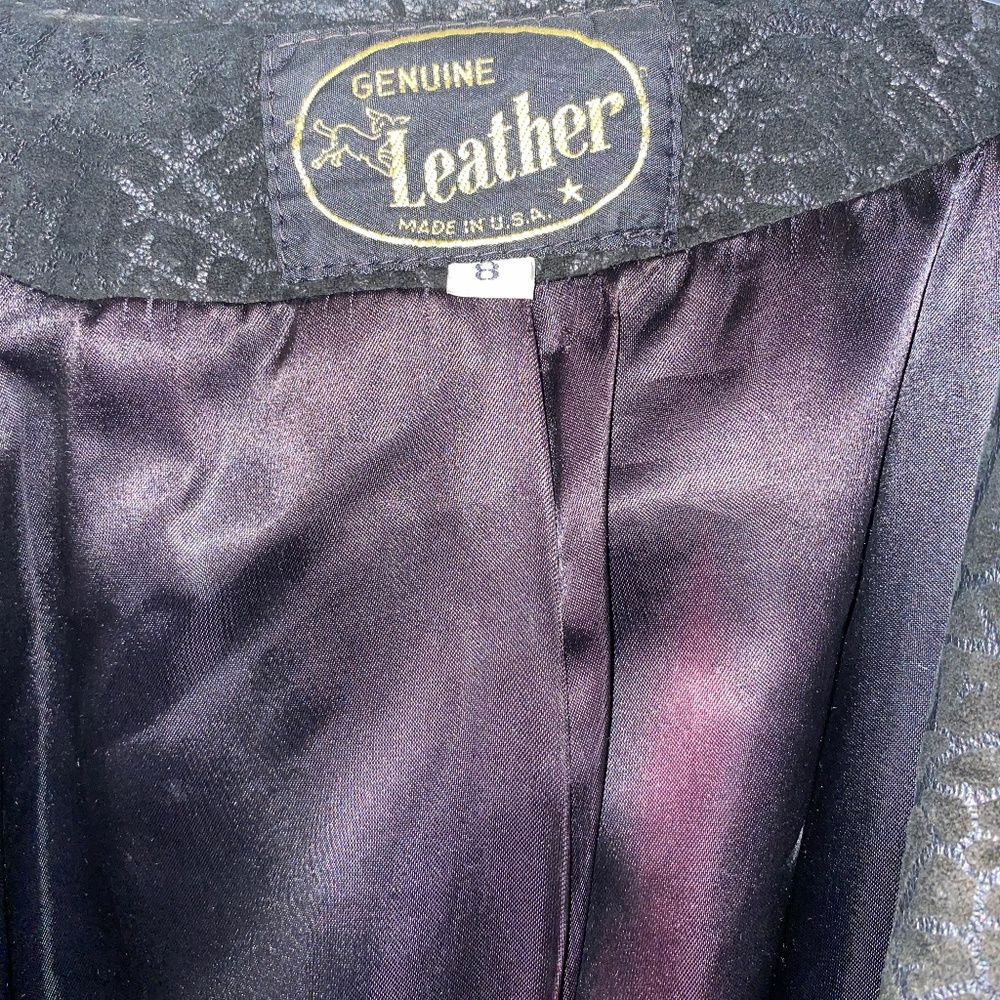 Vintage leather bomber jacket